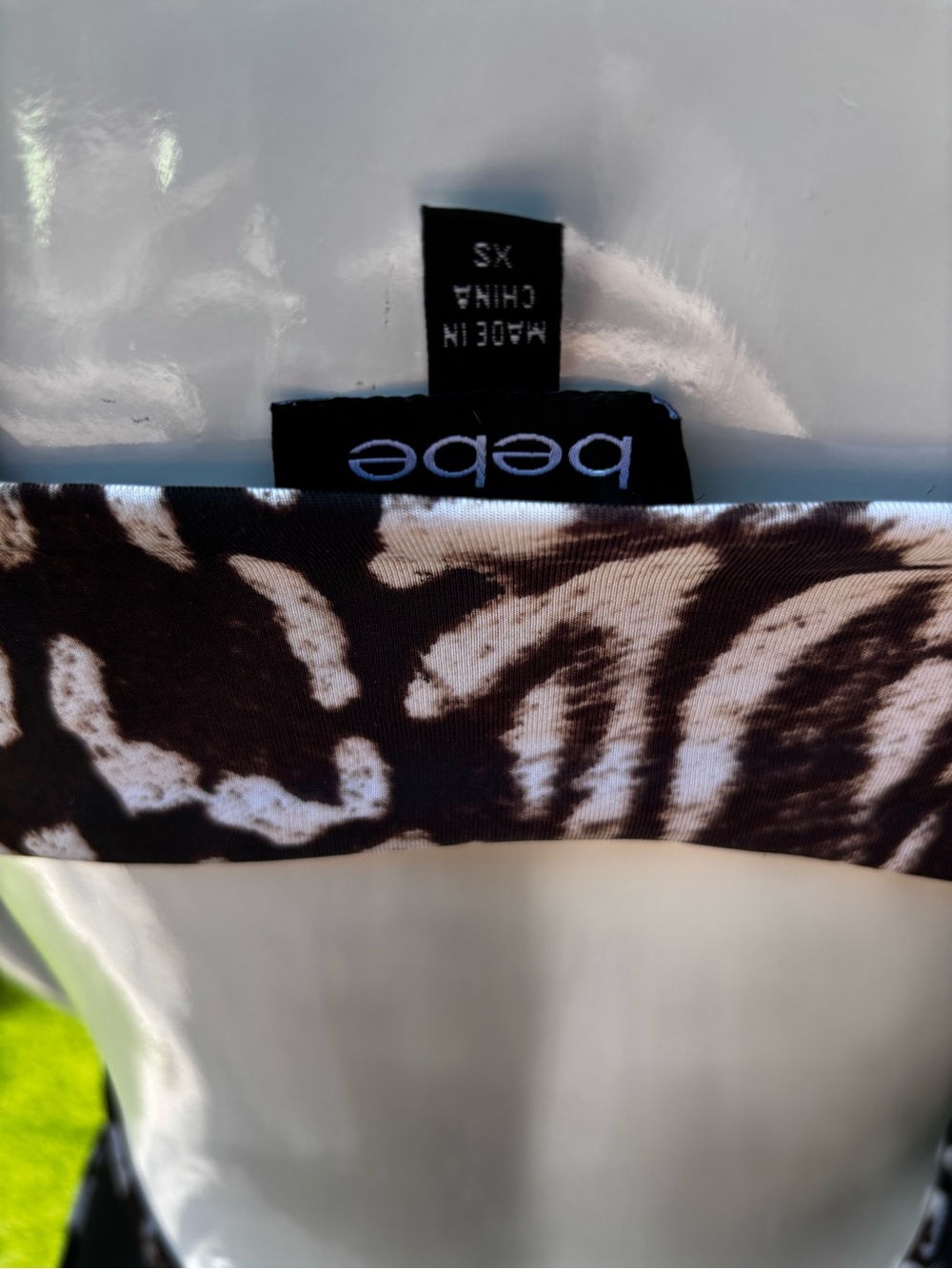 bebe Brown Animal Print Cowl Neck Mini Dress Y2K - Picture 3 of 12